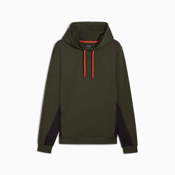 Buzo con capucha CLOUDSPUN para hombre, Dark Olive-PUMA Black, large-ARG