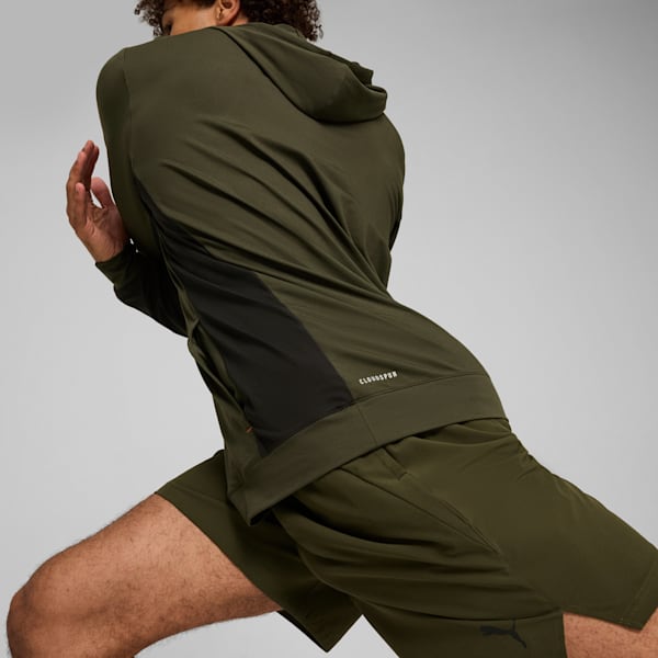 Buzo con capucha CLOUDSPUN para hombre, Dark Olive-PUMA Black, large-ARG