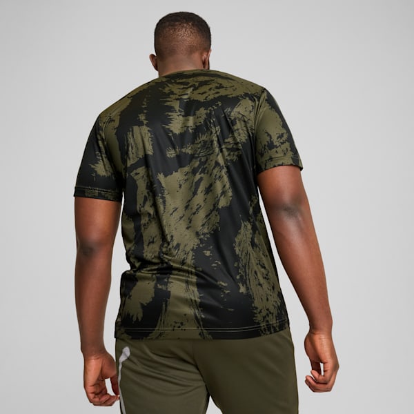 Remera con estampado Train All Day para hombre, Dark Olive, large-ARG