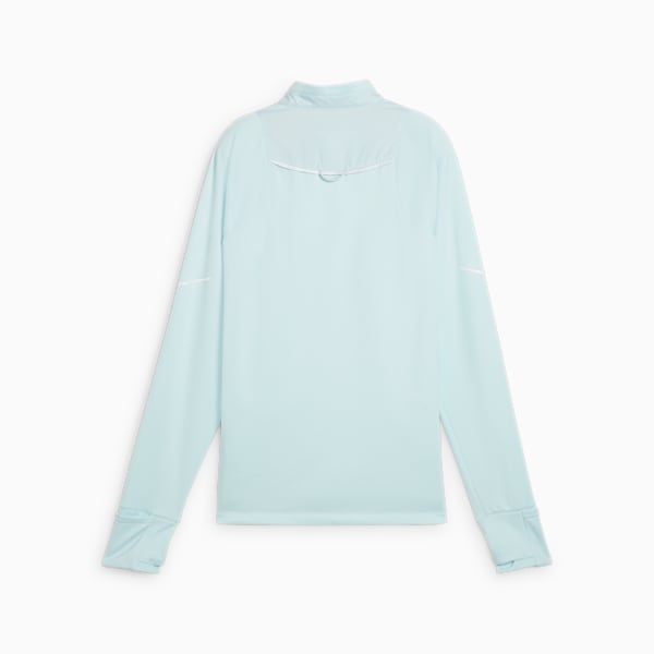 PUMA RUN Grid Woven Fleece Jacket Women, Nitro Blue, large-MEX