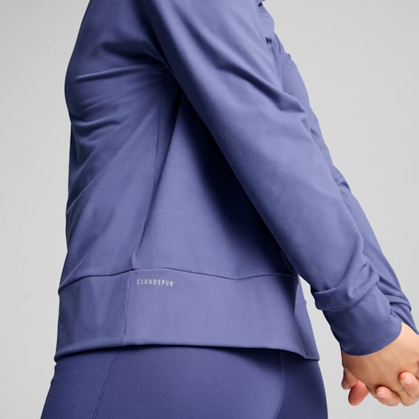 CLOUDPSUN Hoodie Women, Blue Crystal, large-MEX