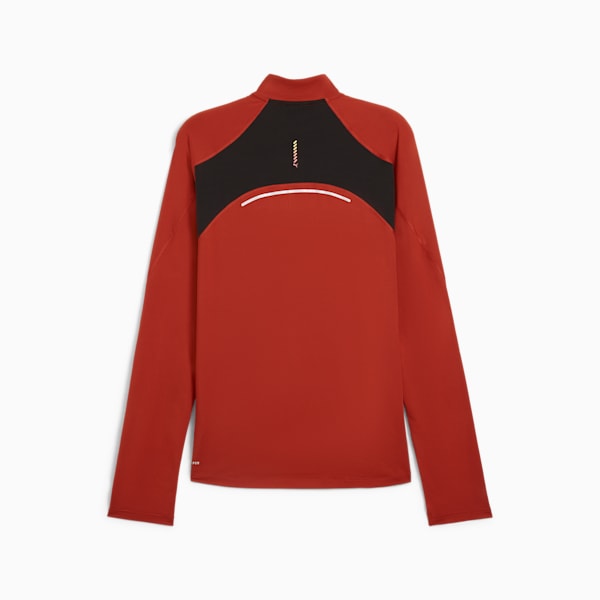 PUMA RUN CLOUDSPUN Quarter-Zip Top Men, Mars Red, large-ZAF