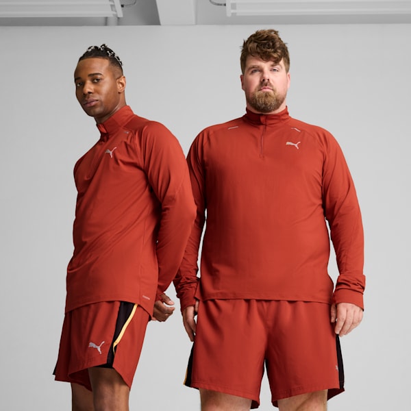 PUMA RUN CLOUDSPUN Quarter-Zip Top Men, Mars Red, large-ZAF