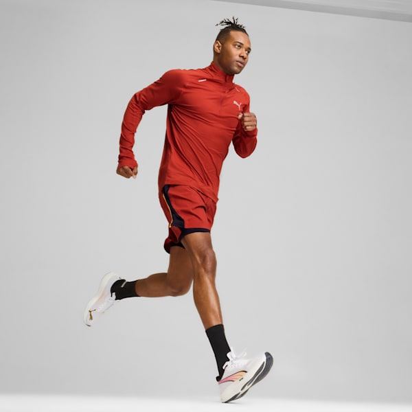 PUMA RUN CLOUDSPUN Quarter-Zip Top Men, Mars Red, large-ZAF