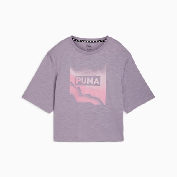 Remera corta STUDIO para mujer, Pale Plum, large-ARG