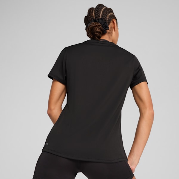 TAD ESSENTIALS V-Neck Tee Women, PUMA Black, large-ZAF