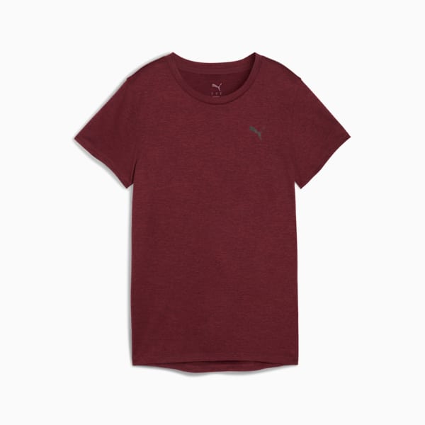 TAD ESSENTIALS Heather Tee Women, Ruby Shimmer Heather, large-ZAF