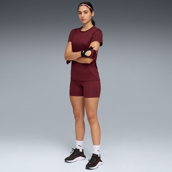 TAD ESSENTIALS Heather Tee Women, Ruby Shimmer Heather, large-ZAF