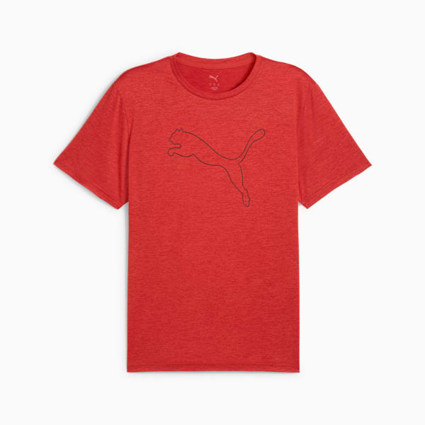 Playera Train All Day Essentials Texture para hombre, Red Fire Heather, large-MEX