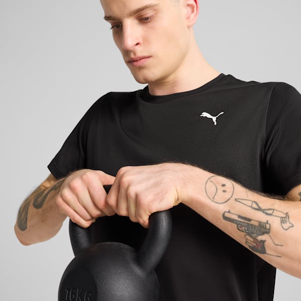 TAD ESSENTIALS Solid Cat Tee Men, PUMA Black, large-ZAF