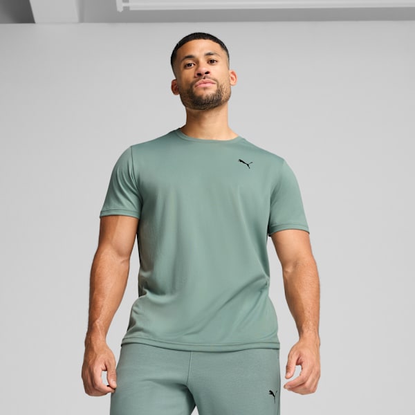 TAD ESSENTIALS Solid Cat Tee Men, Green Moon, large-ZAF