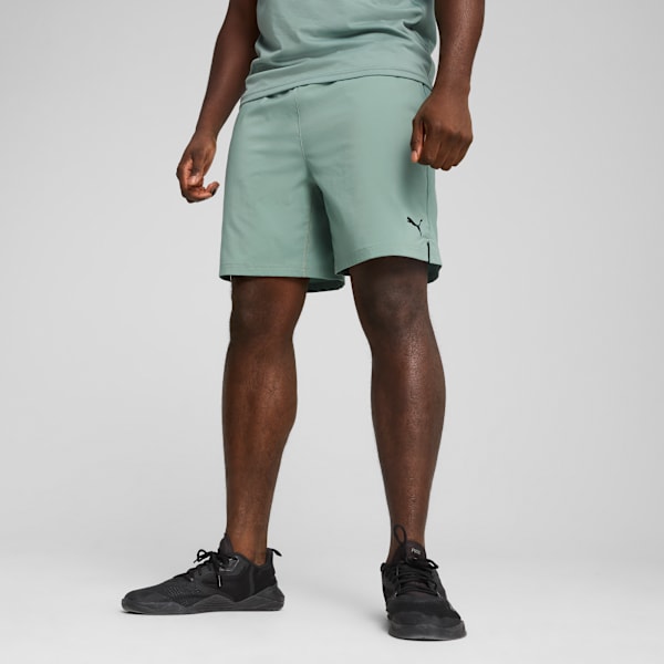 TAD ESSENTIALS 7" Woven Shorts Men, Green Moon, large-ZAF