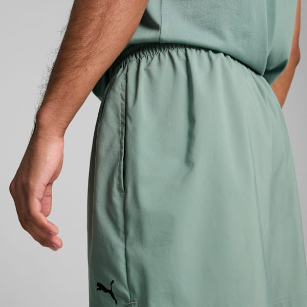 TAD ESSENTIALS 5" Woven Shorts Men, Green Moon, large-ZAF