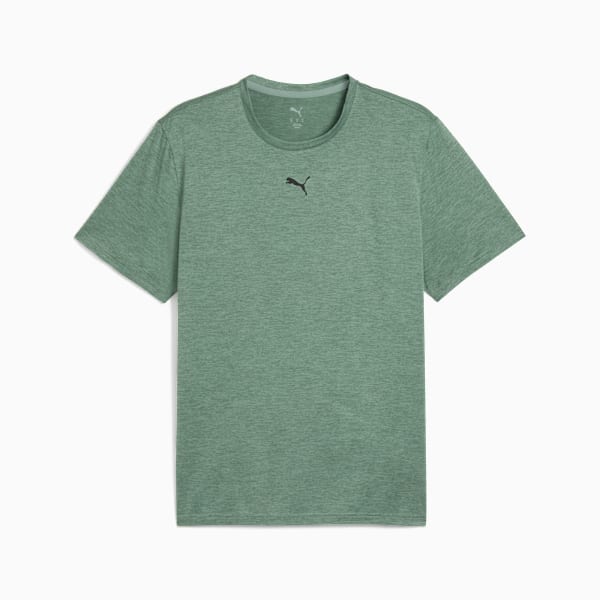 TAD ESSENTIALS Heather Cat Tee Men, Green Moon Heather, large-ZAF