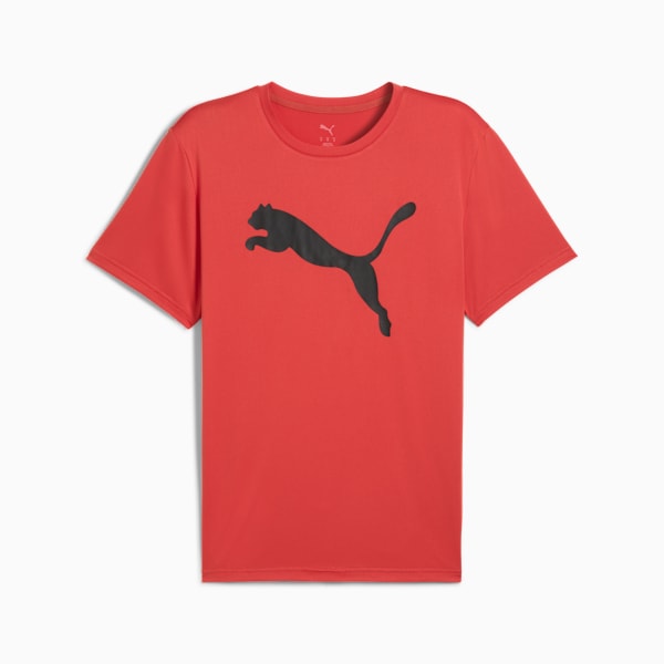 TAD ESSENTIALS Solid Cat Tee Men, Red Fire, large-ZAF