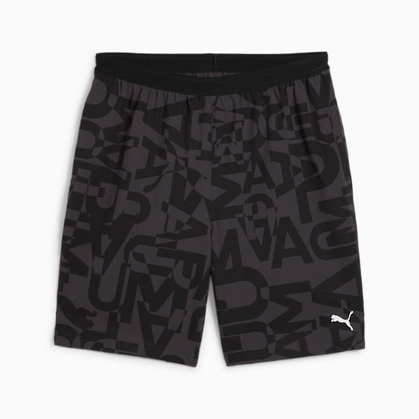 Shorts elastizados con estampado integral 17cm para hombre, PUMA Black, large-ARG