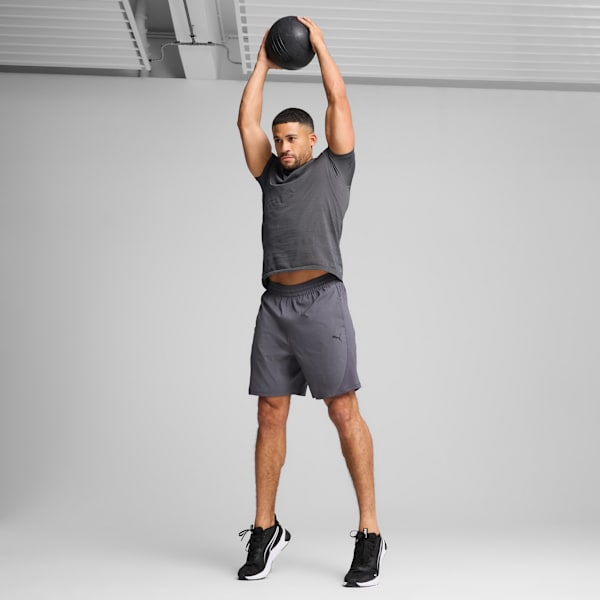 TAD TECH Fabric Mix Shorts Men, Galactic Gray, large-ZAF