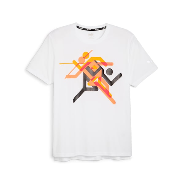 Remera CON GRÁFICOS PARA HOMBRE RUN FASTER ICONS, PUMA White, large-ARG