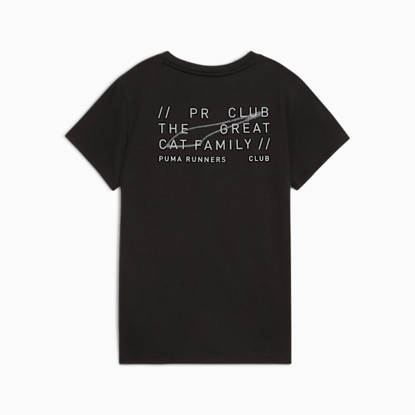 Playera de running Graphics Club para mujer, PUMA Black, large-MEX