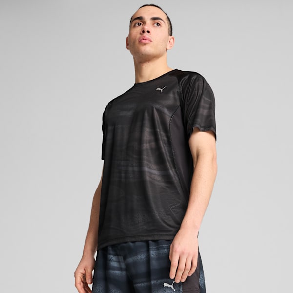 Playera de running estampada VELOCITY para hombre, PUMA Black, large-MEX