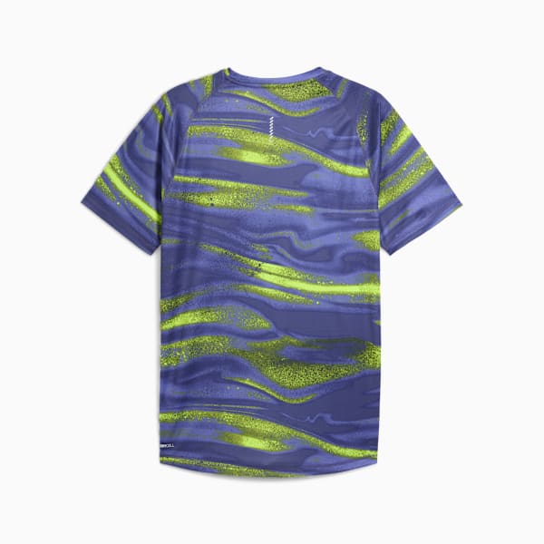 VELOCITY All-Over Print Running Tee Men, Blue Crystal, large-ZAF