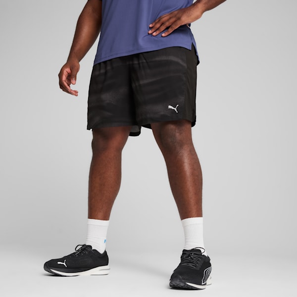 VELOCITY All-Over Print 7" Running Shorts Men, PUMA Black, large-ZAF