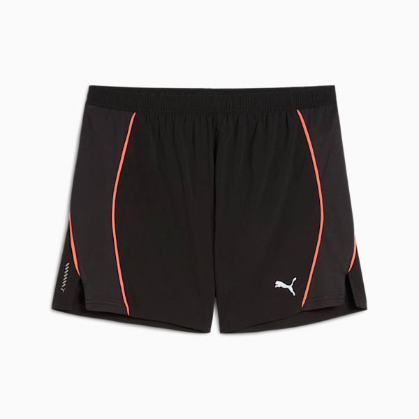 VELOCITY 5" Running Shorts Men, PUMA Black-Glowing Red, large-ZAF