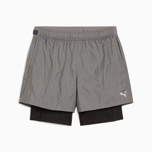 Shorts de trail running SEASONS para hombre, Cast Iron, large-ARG