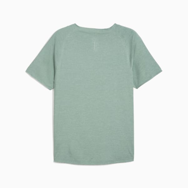 CLOUDSPUN Running Tee Men, Green Moon-Heather, large-MEX