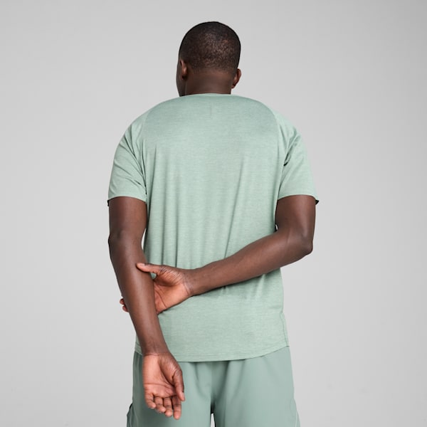 CLOUDSPUN Running Tee Men, Green Moon-Heather, large-MEX