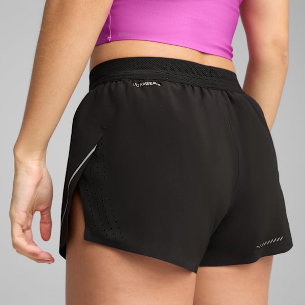 Shorts RACEDAY ULTRAWEAVE Split para mujer, PUMA Black, large-ARG