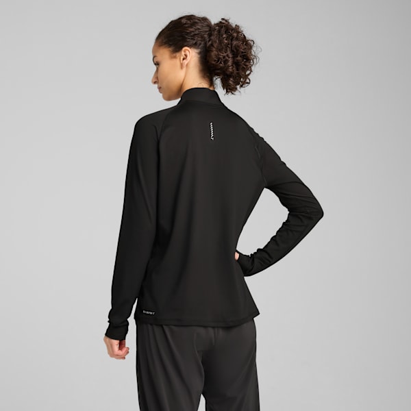 RUN VELOCITY CLOUDSPUN Quarter-Zip Top Women, PUMA Black, large-ZAF