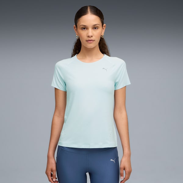 RUN CLOUDSPUN Tee Women, Sea Glass, large-ZAF