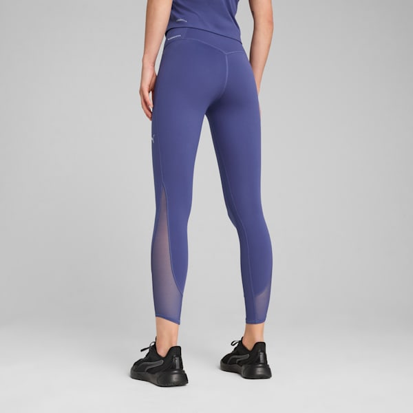 CLOUDSPUN Soft Mesh High-Waisted 7/8 Tights Women, Blue Crystal, large-ZAF