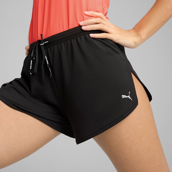 Shorts RUN Split 7cm para mujer, PUMA Black, large-ARG