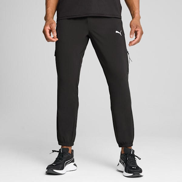 Pantalones tejidos para hombre Flex Trend PUMA, PUMA Black, large-ARG