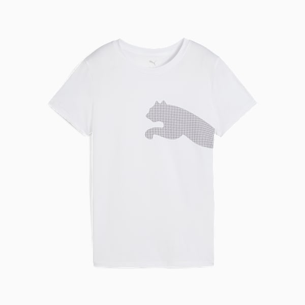 Train All Day Big Logo Tee Women, PUMA White, large-ZAF