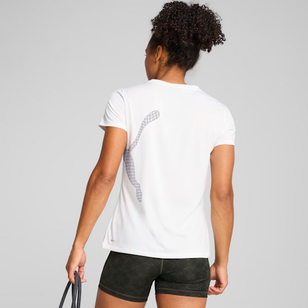 Train All Day Big Logo Tee Women, PUMA White, large-ZAF