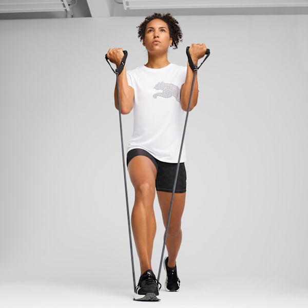 Train All Day Big Logo Tee Women, PUMA White, large-ZAF