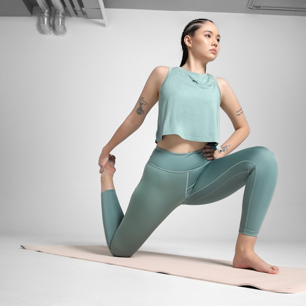 MOVE High-Waisted 7/8 Tights Women, Green Moon, large-ZAF