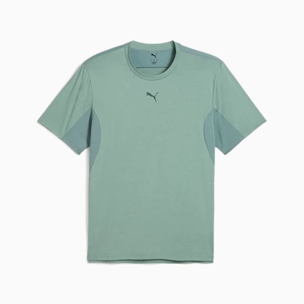 CLOUDSPUN Soft Breathable Tee Men, Green Moon Heather, large-ZAF