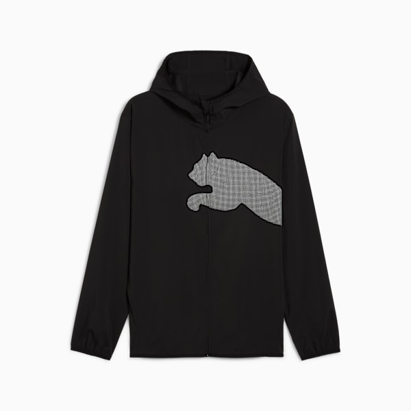 Train All Day Big Logo Woven Jacket Men, PUMA Black, large-ZAF