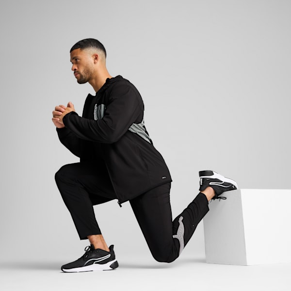 Train All Day Big Logo Woven Jacket Men, PUMA Black, large-ZAF