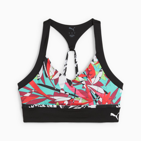 4KEEPS TROPICAL AOP Longline Bra, PUMA Black-AW-048280-0001, large-ZAF