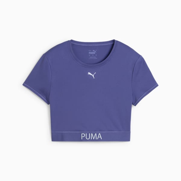 Crop top PUMA STRONG para mujer, Blue Crystal, large-ARG