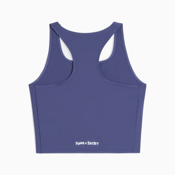 Crop top de running PUMA x SAYSKY para mujer, Blue Crystal, large-ARG