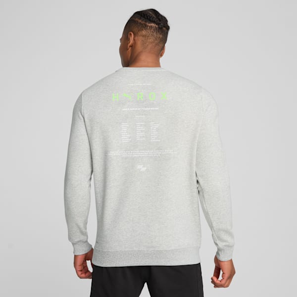 Buzo PUMA x HYROX Heavyweight para hombre, Light Gray Heather, large-ARG