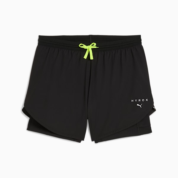 Shorts “2 en 1” PUMA x HYROX ULTRAWEAVE para mujer, PUMA Black, large-ARG