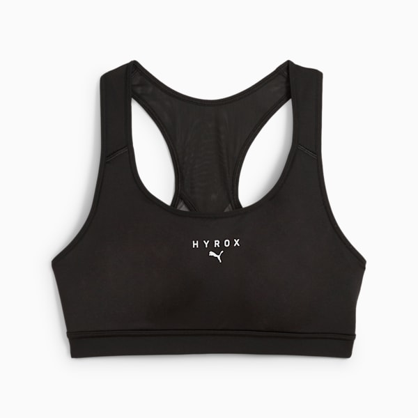 PUMA x HYROX Mid Impact Bra Women, PUMA Black, large-ZAF