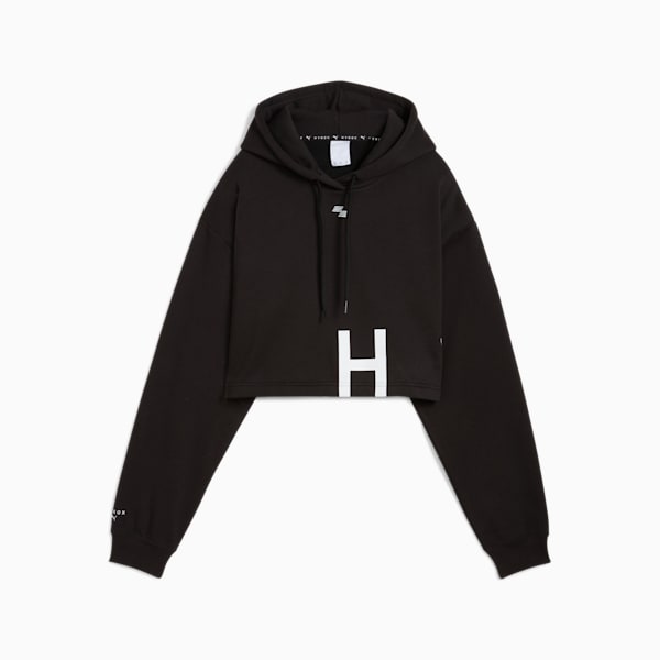 PUMA x HYROX Heavyweight Hoodie Women, PUMA Black, large-ZAF